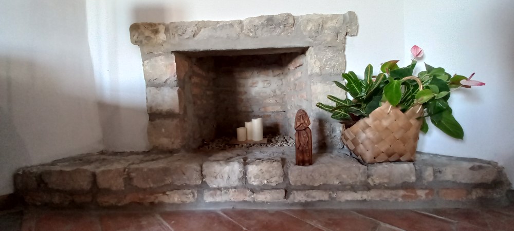 Fireplace with decoration